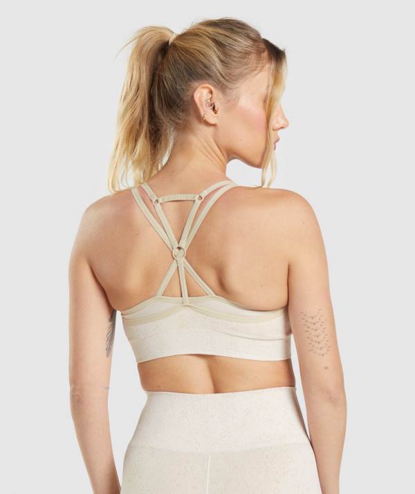 Damske Športové Podprsenky Gymshark Adapt Fleck Seamless Biele | PB1074589